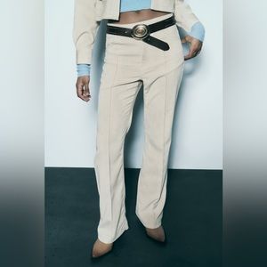 Zara - Straight Leg Fine Corduroy Pants